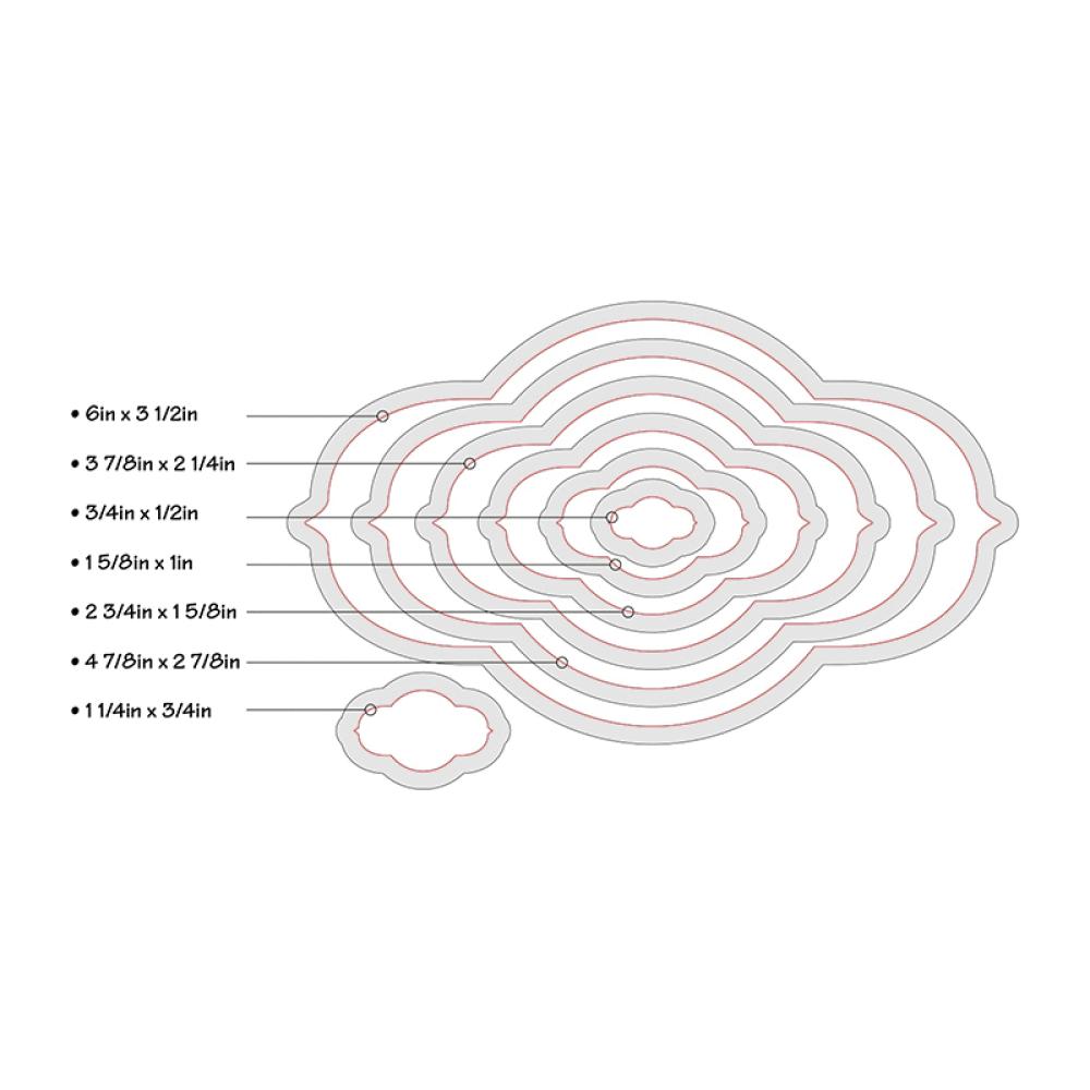 Sizzix Framelits Die Set 7PK Decorative Labels
