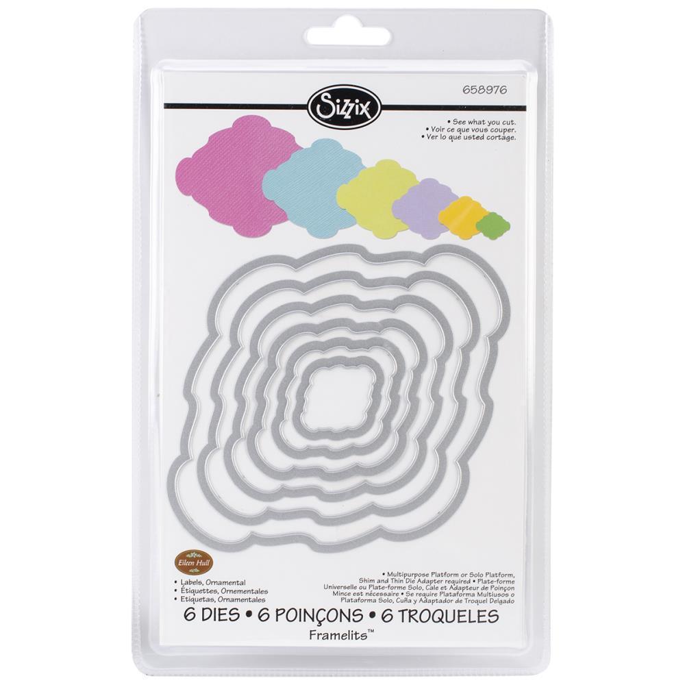 Sizzix - Framelits Die Set 6PK Ornamental Labels