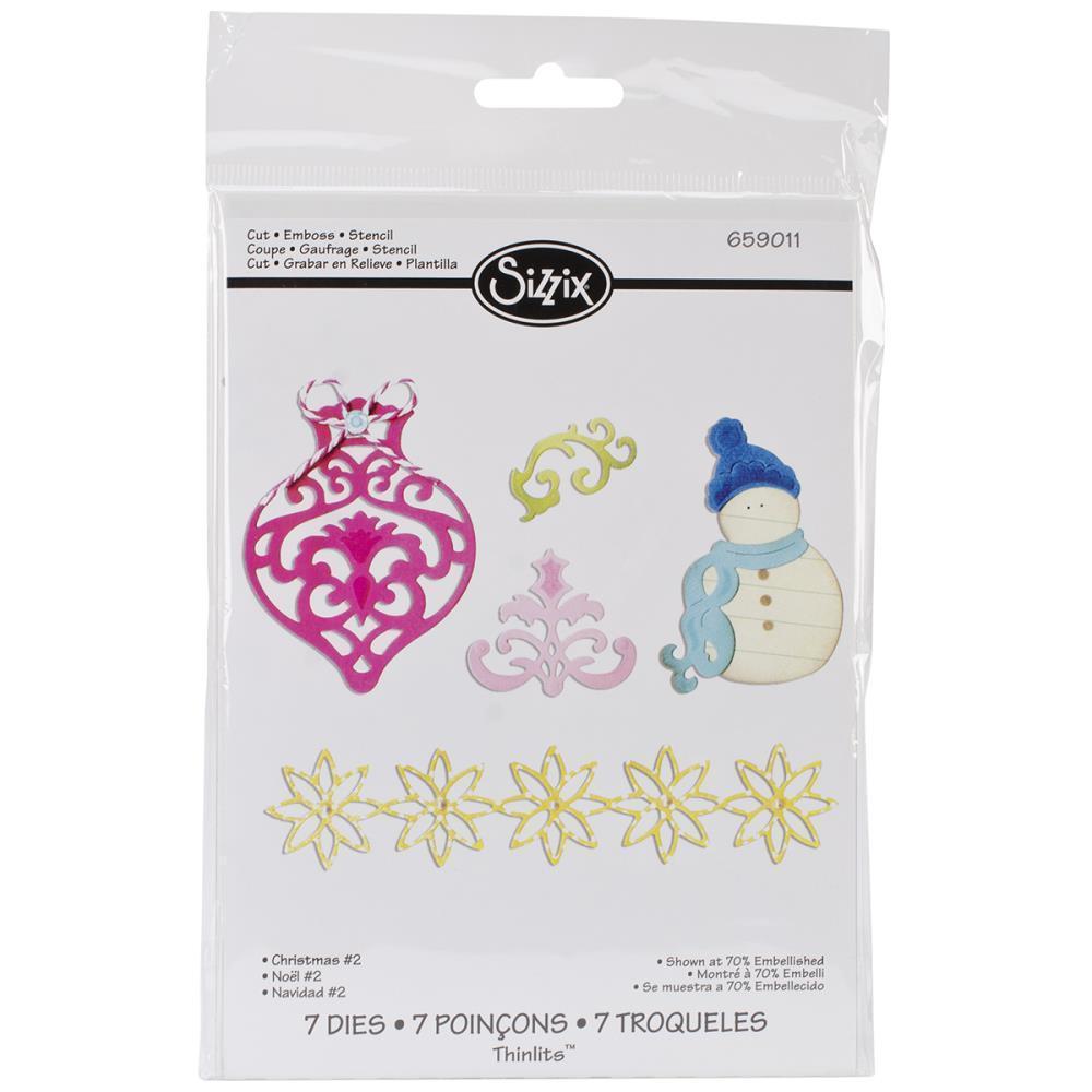 SALE Sizzix Thinlits Die Set 7PK - Christmas #659011