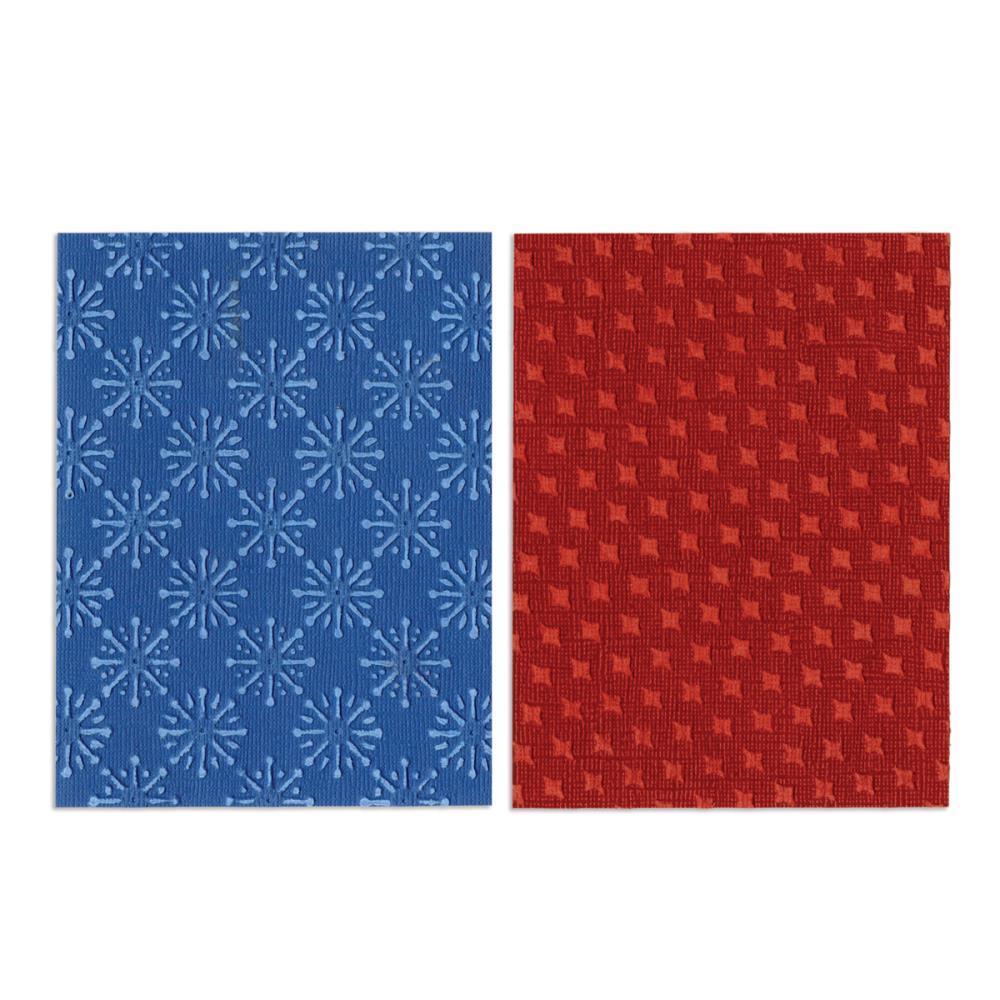Sizzix Prägefolder  Texture Fades Yuletide Boulevard Set