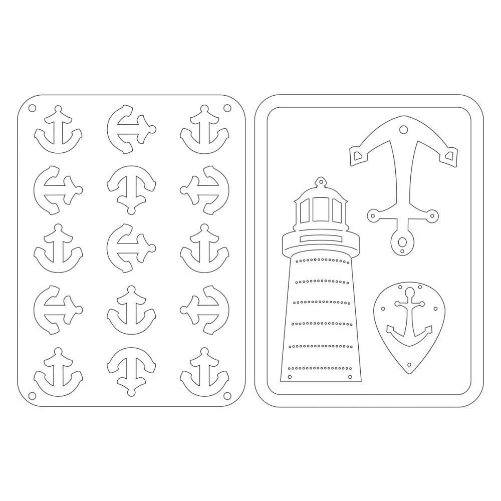 SALE Sizzix Thinlits Die Set 5PK Nautical #60007