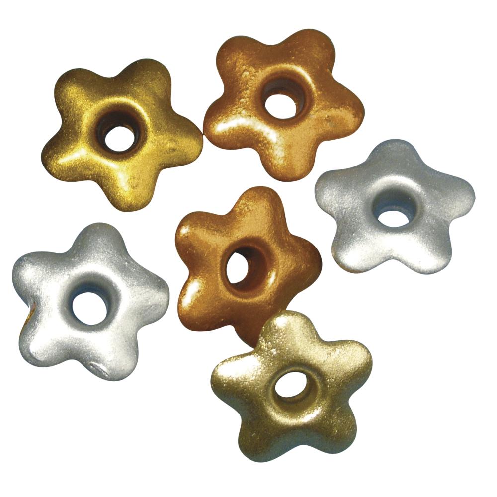 Eyelets Flowers 12mm ass Metallic