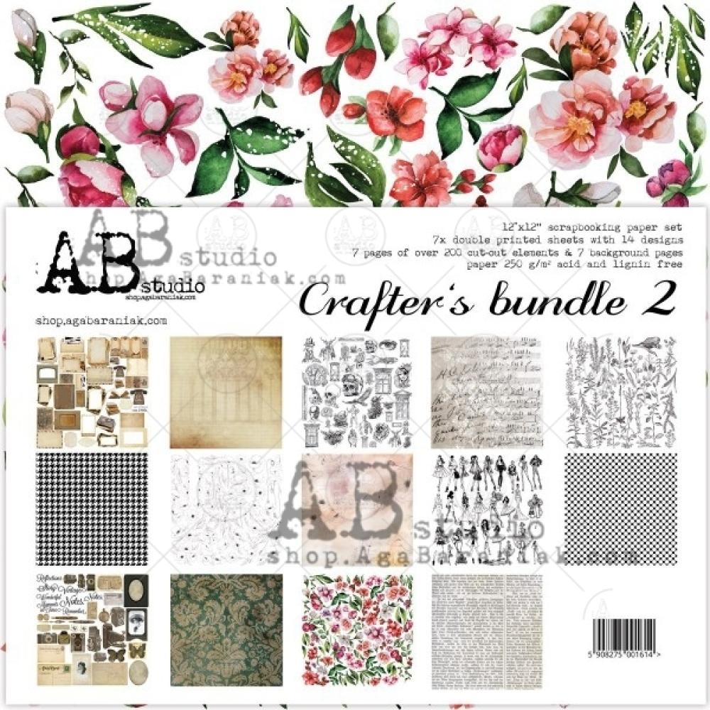 A.B Studio 12x12 Paper Pad Crafters Bundle #02