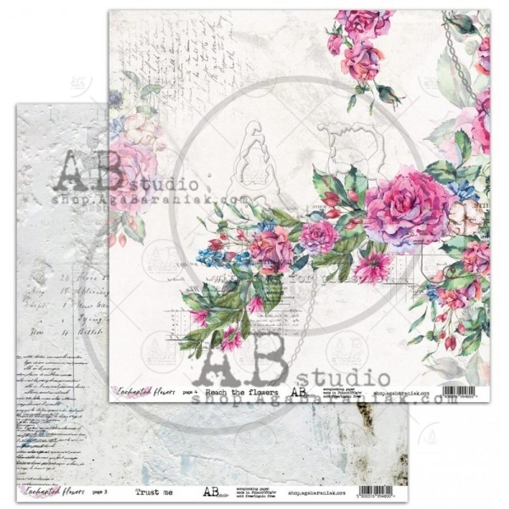 A.B Studio Paper Pad 12x12 Enchanted Flowers