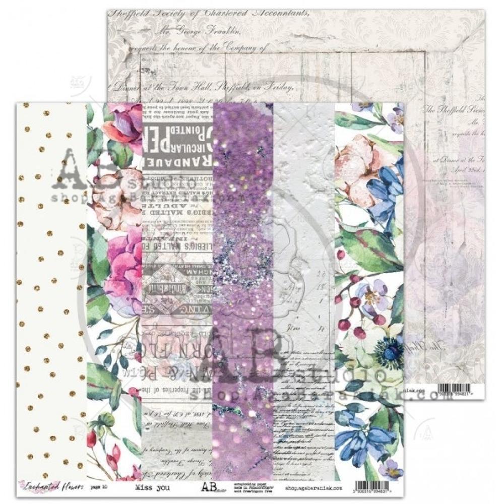 A.B Studio Paper Pad 12x12 Enchanted Flowers