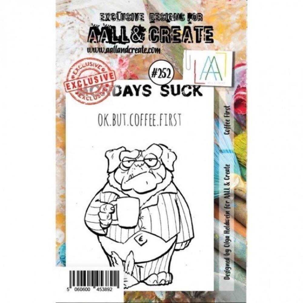 AALL & Create Clear Stamp A7 Set #252 Coffee First