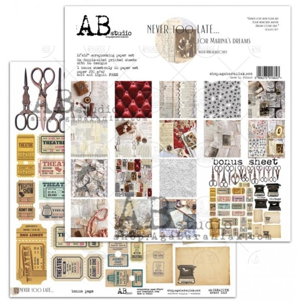 AB Studio 12x12 Paper Pad Never too Late