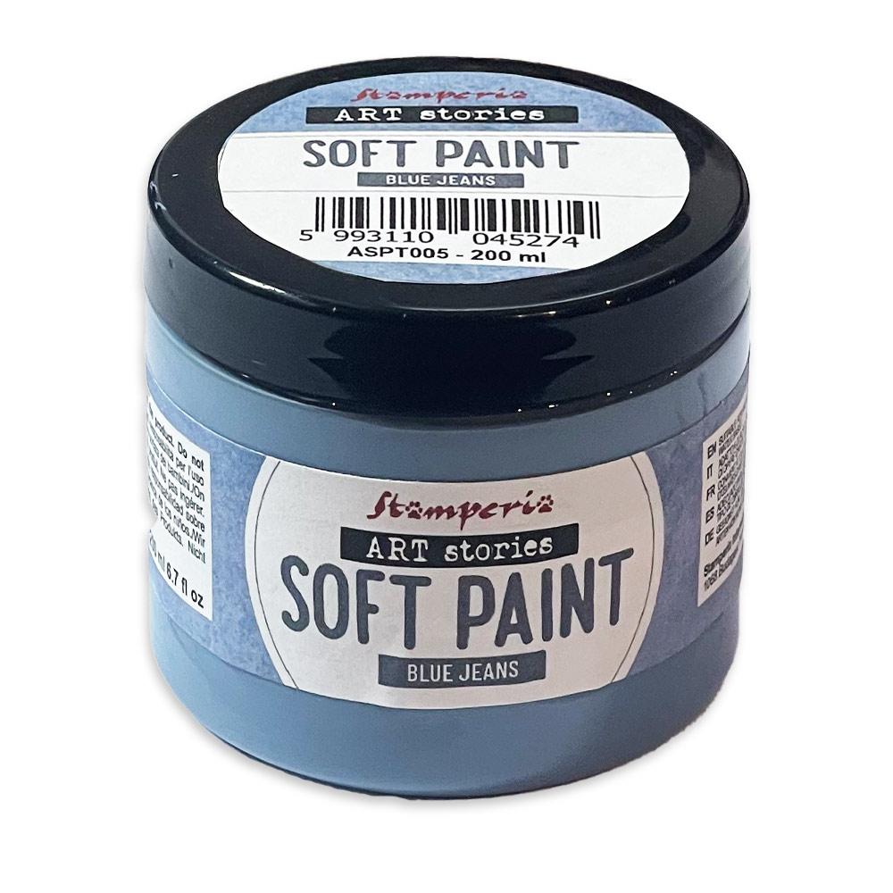 ASPT005 Stamperia Art Stories Soft Paint Blue Jeans