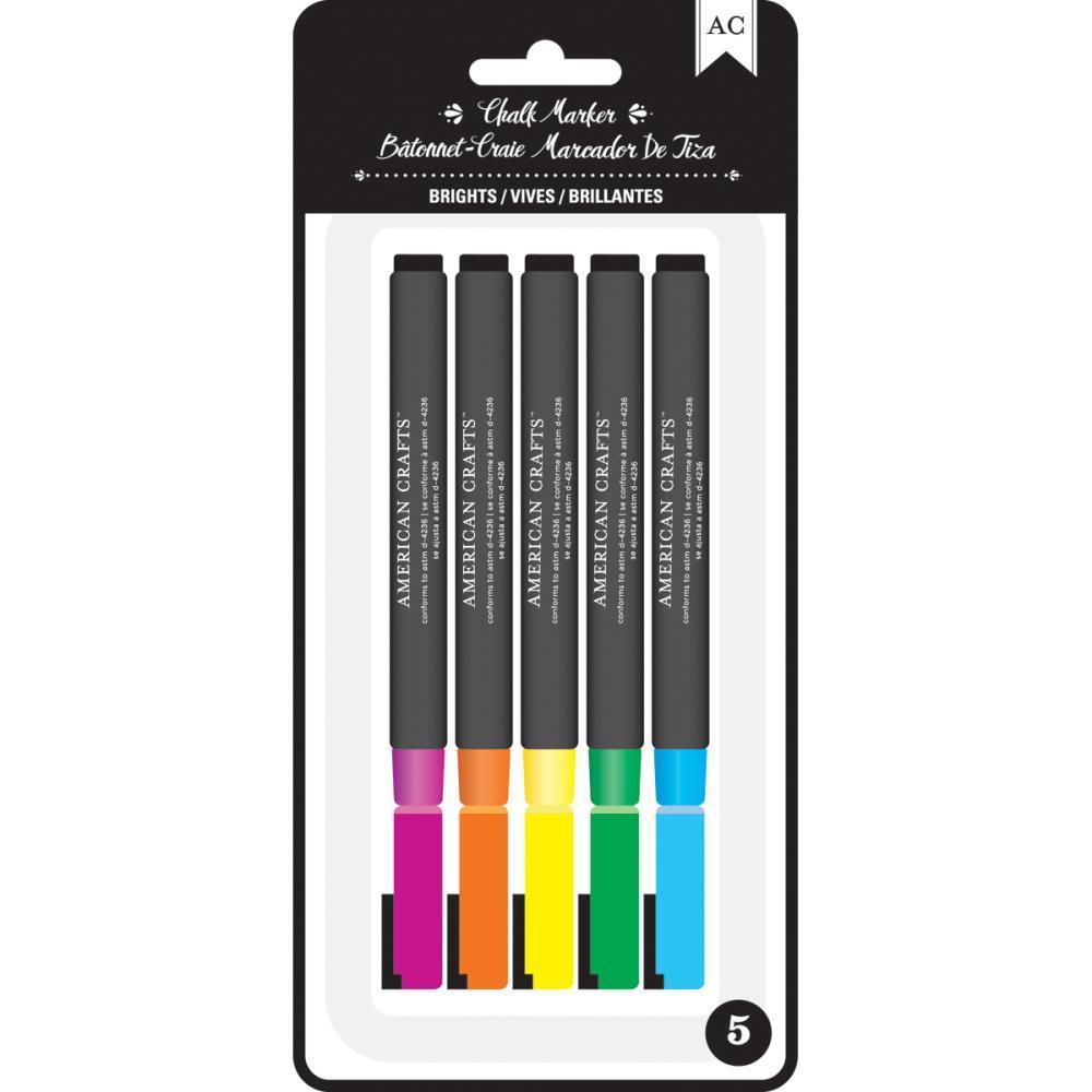 SALE American Crafts Erasable Chalk Markers 5er Set Bright