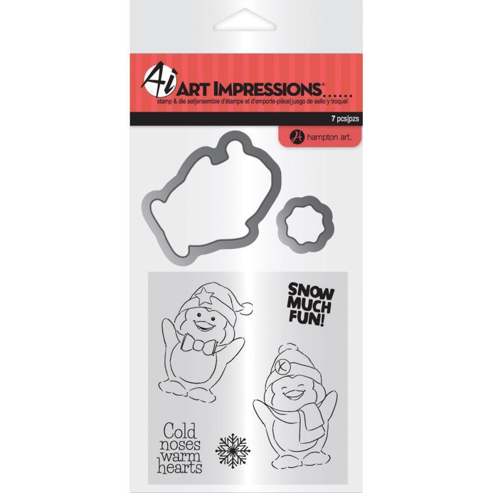 Art Impressions People Clear Stamp Snow Much Fun