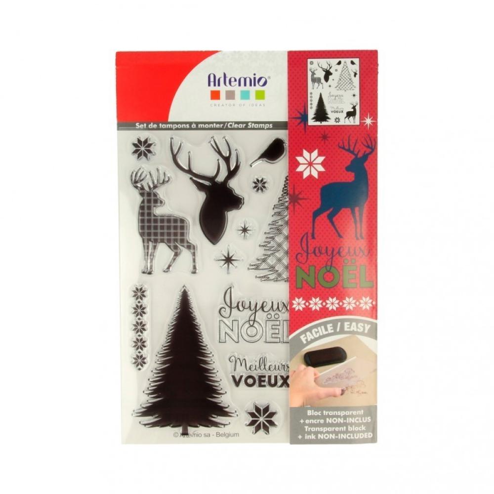 Artemio Clear Stamps Set Noel Ecossais #10001345