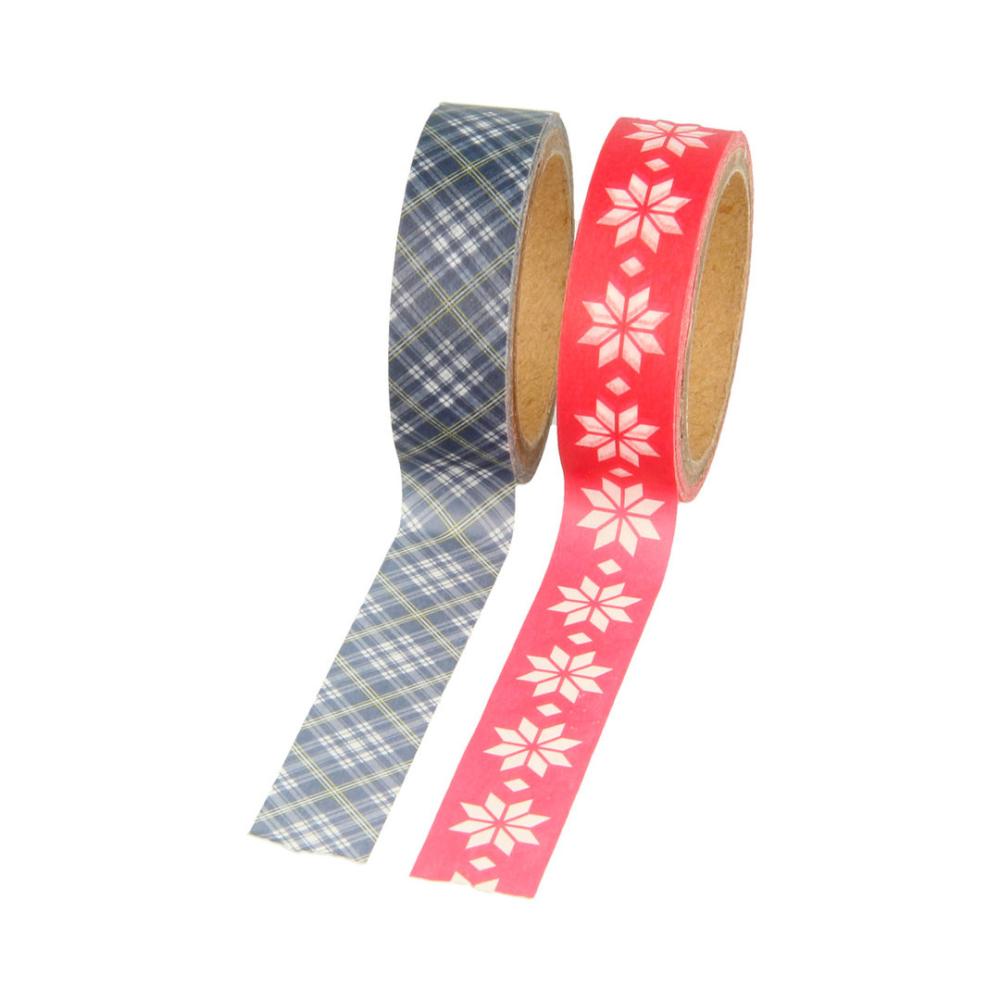 Artemio Washi Tape Noel Ecossais Poisettia