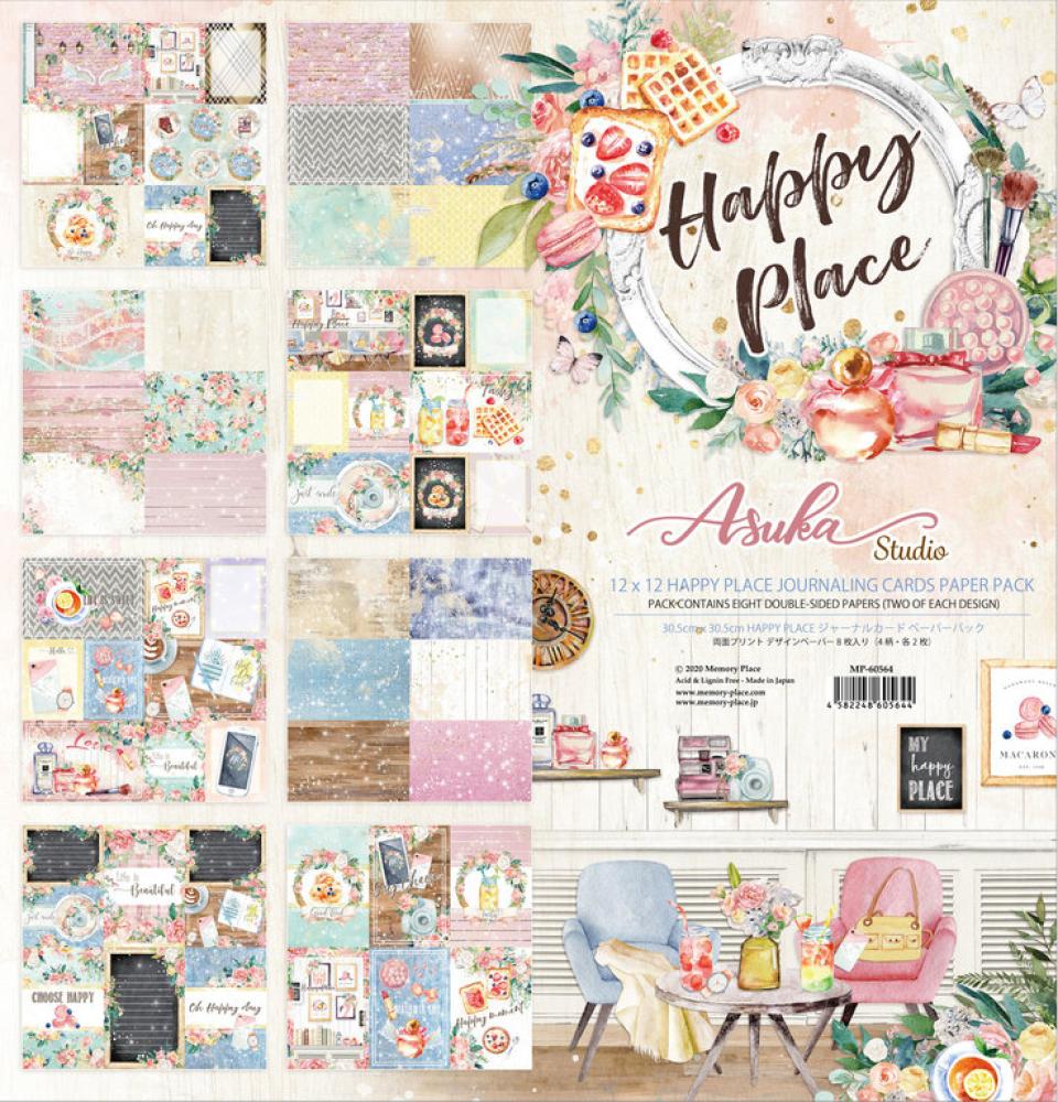 Asuka Studio 12x12 Paper Pack Journaling Cards Happy Place