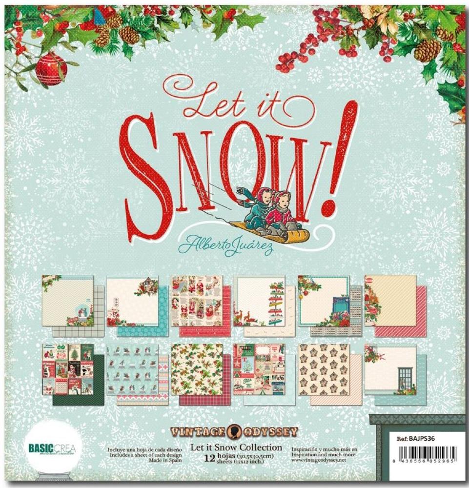 Vintage Odyssey 12x12 Paper Pack Let It Snow