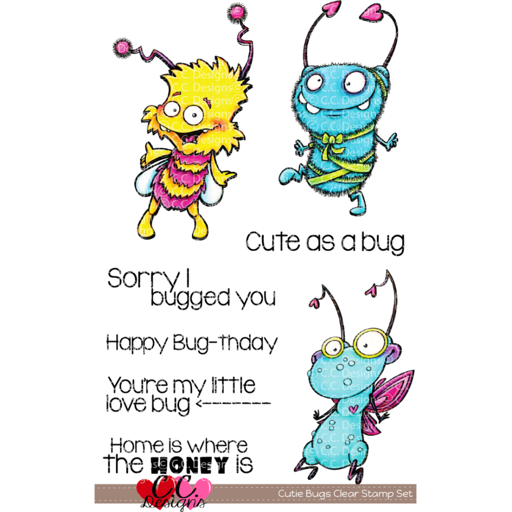 C.C Designs Clear Stamp Set Cutie Bug #0130