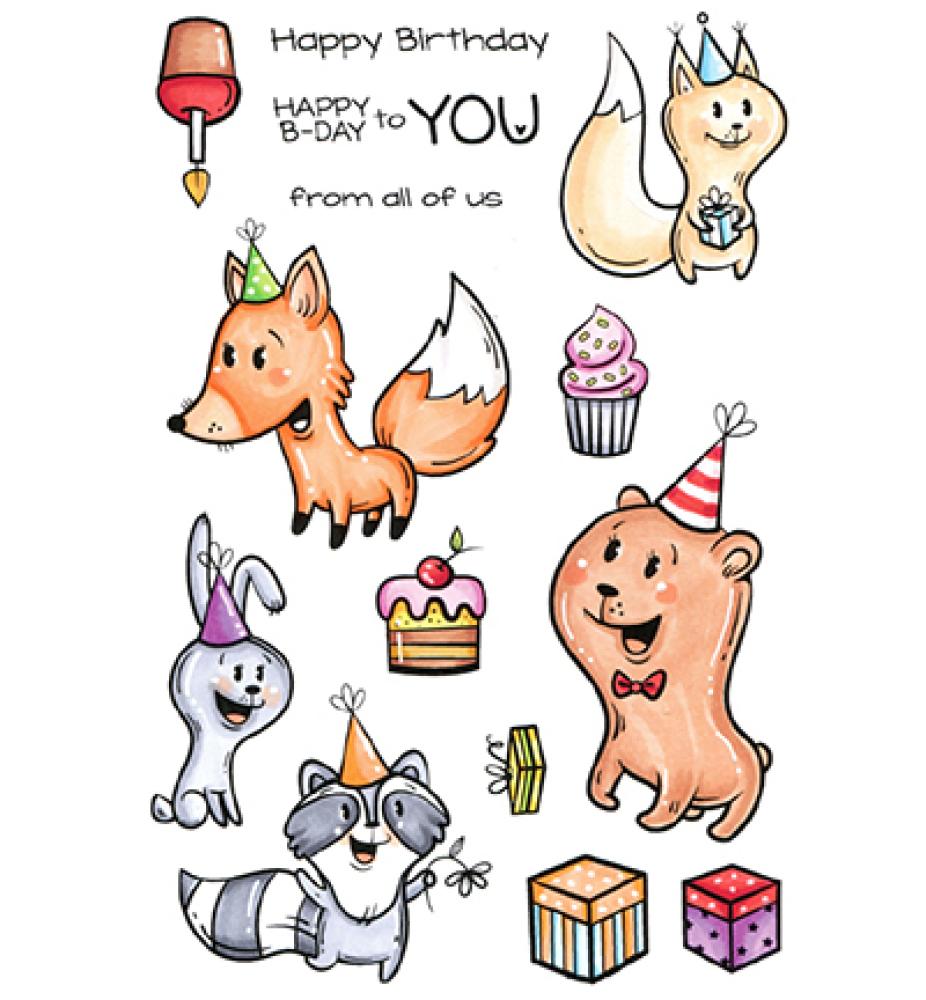 C.C Designs Clear Stamp Set Forest Birthday #0138