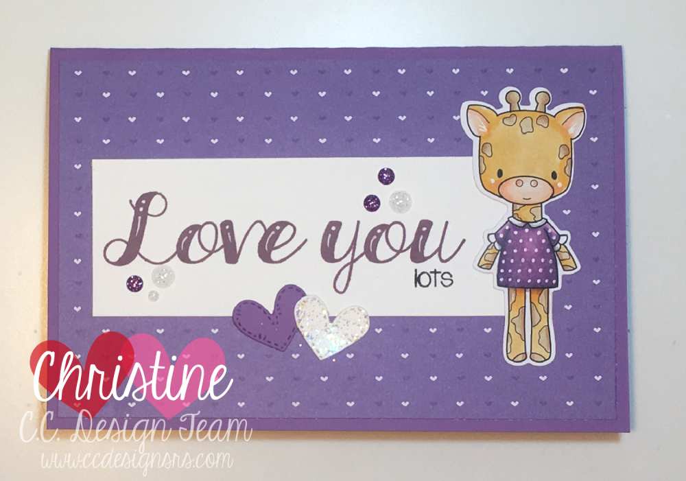 C.C Designs Clear Stamp Set Valentine Animals #0129