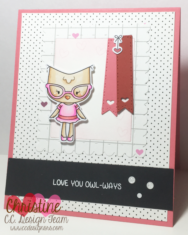 C.C Designs Clear Stamp Set Valentine Animals #0129