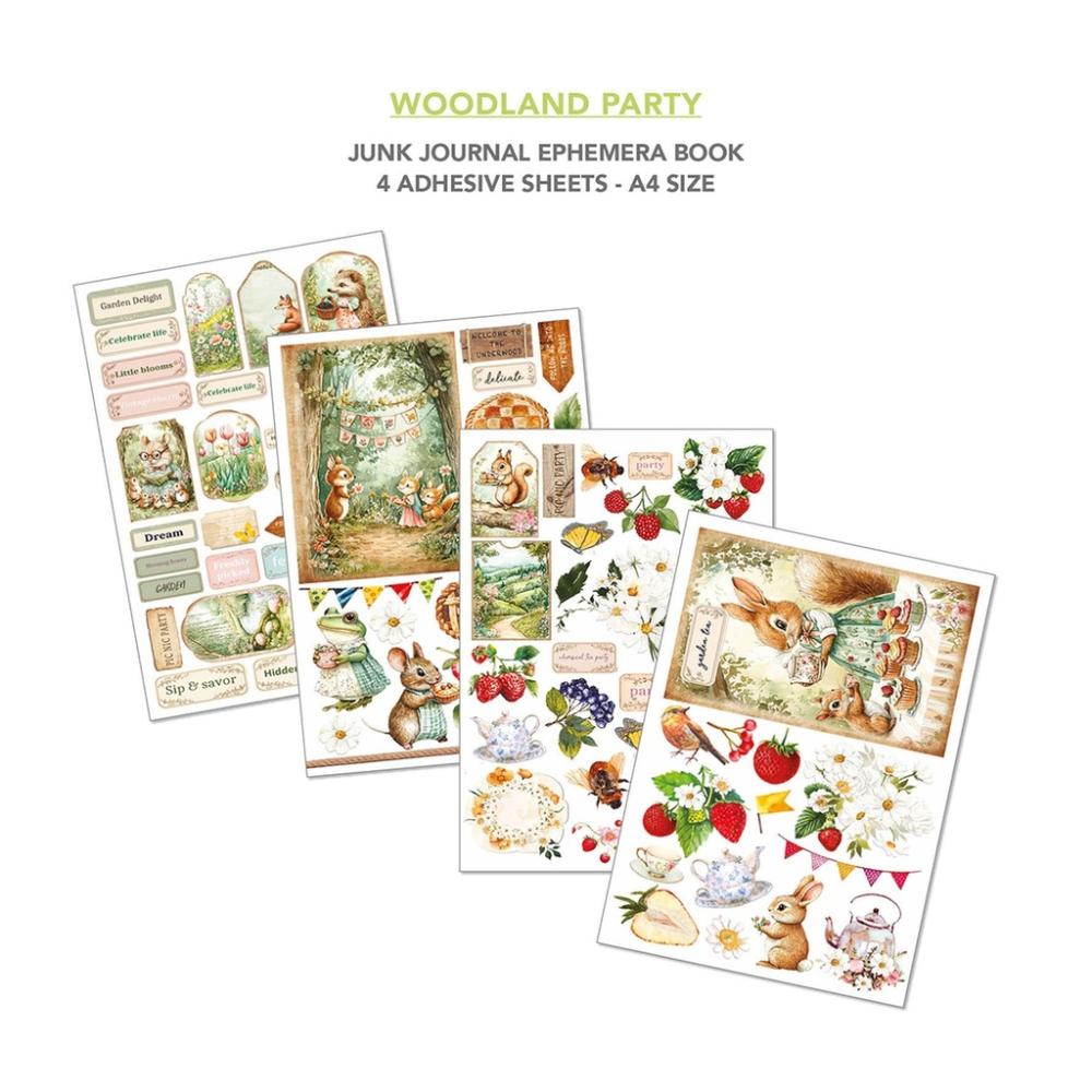 CBB011 Ciao Bella Woodland Party A4 Junk Journal Ephemera Book