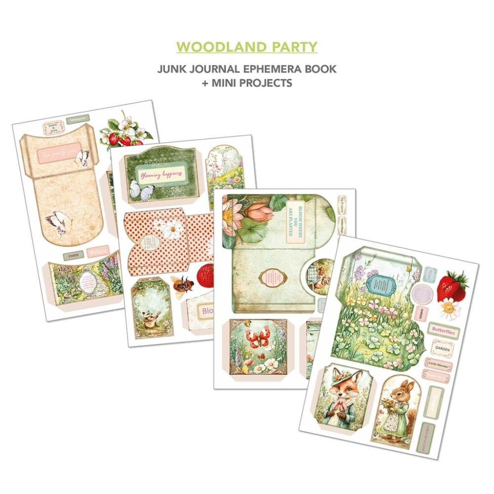 CBB011 Ciao Bella Woodland Party A4 Junk Journal Ephemera Book