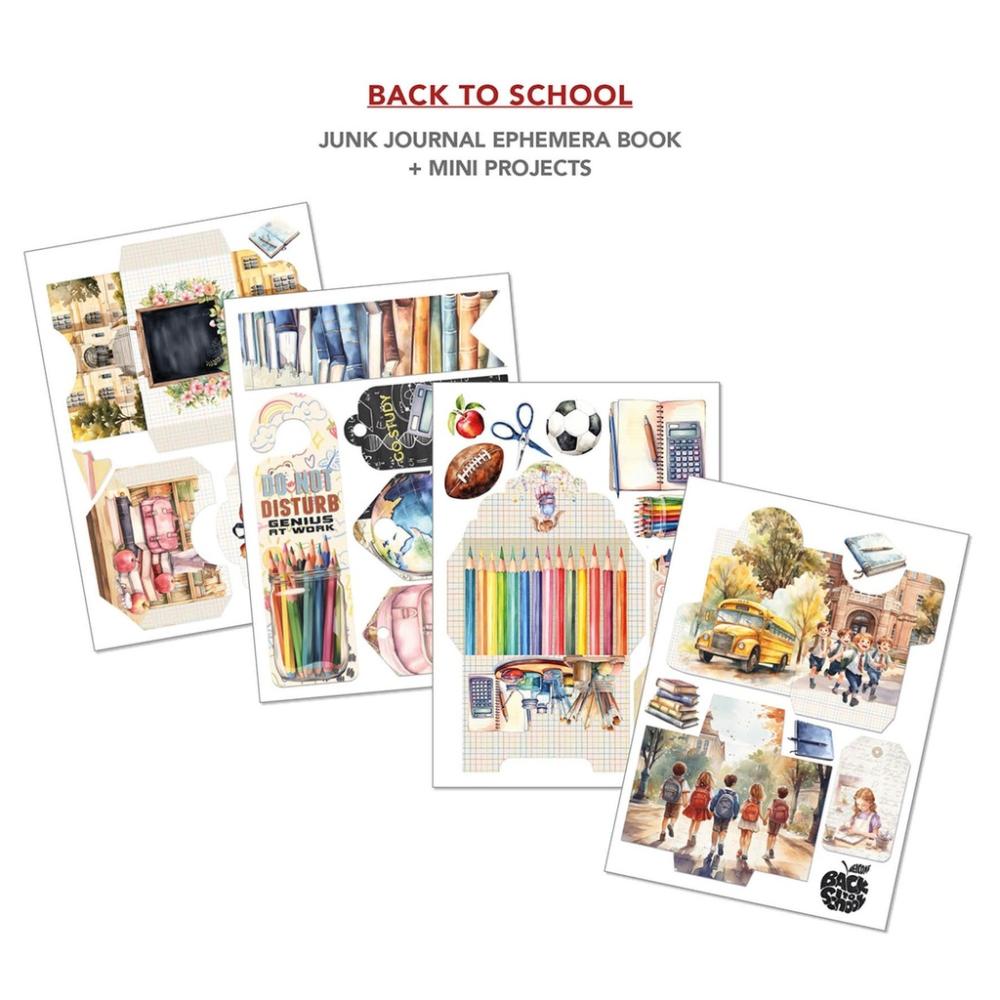 CBB012 Ciao Bella Back To School A4 Junk Journal Ephemera Book