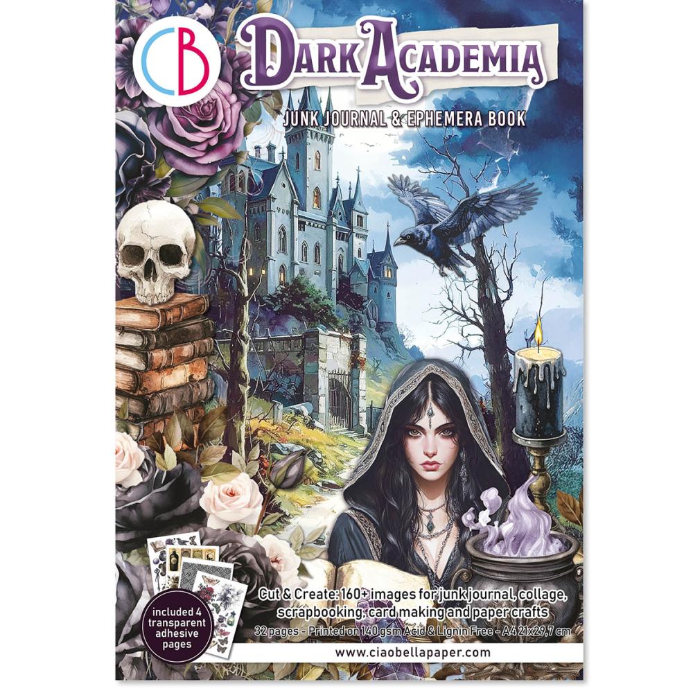 CBB014 Ciao Bella Dark Academia A4 Junk Journal Ephemera Book