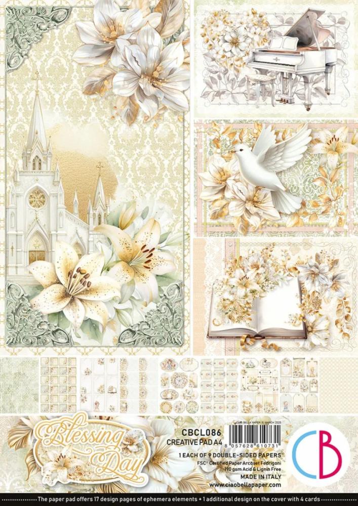 CBCL086 Ciao Bella Blessing Day A4 Creative Pad