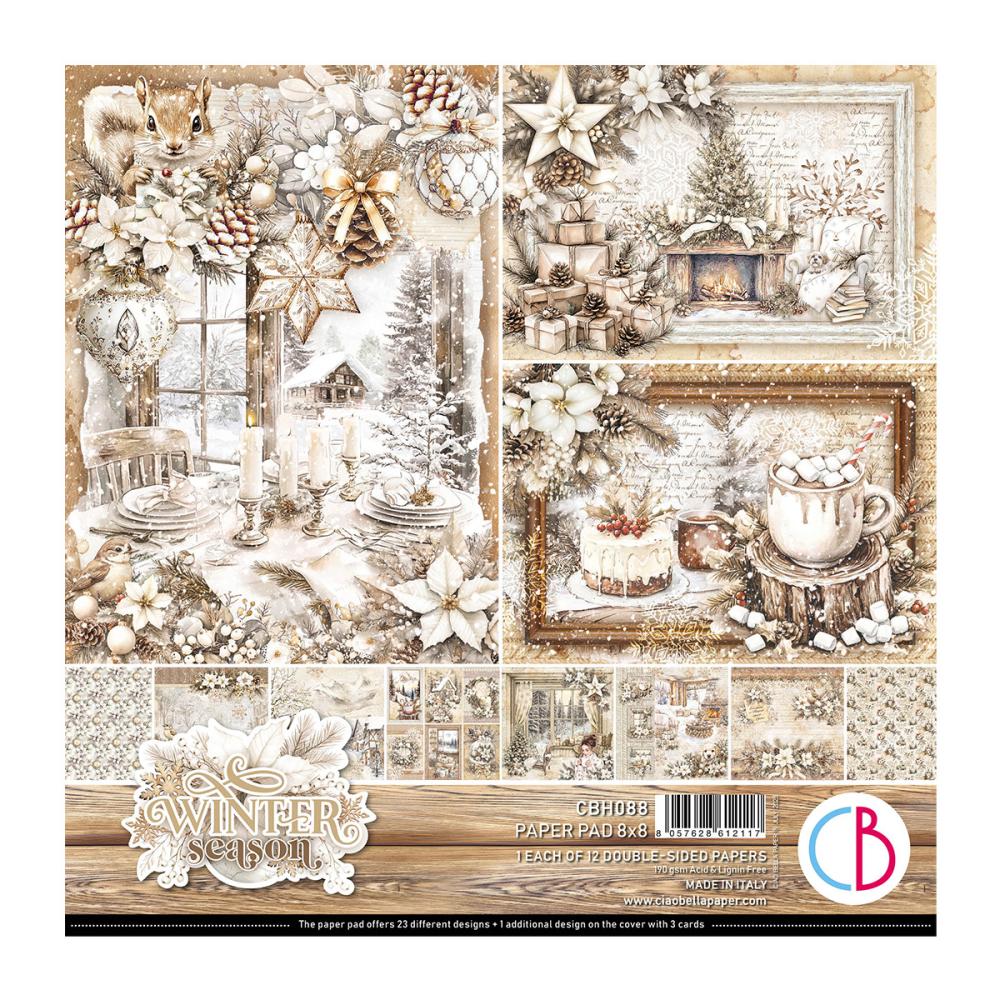 CBH088 Ciao Bella Winter Season 8x8 Paper Pad