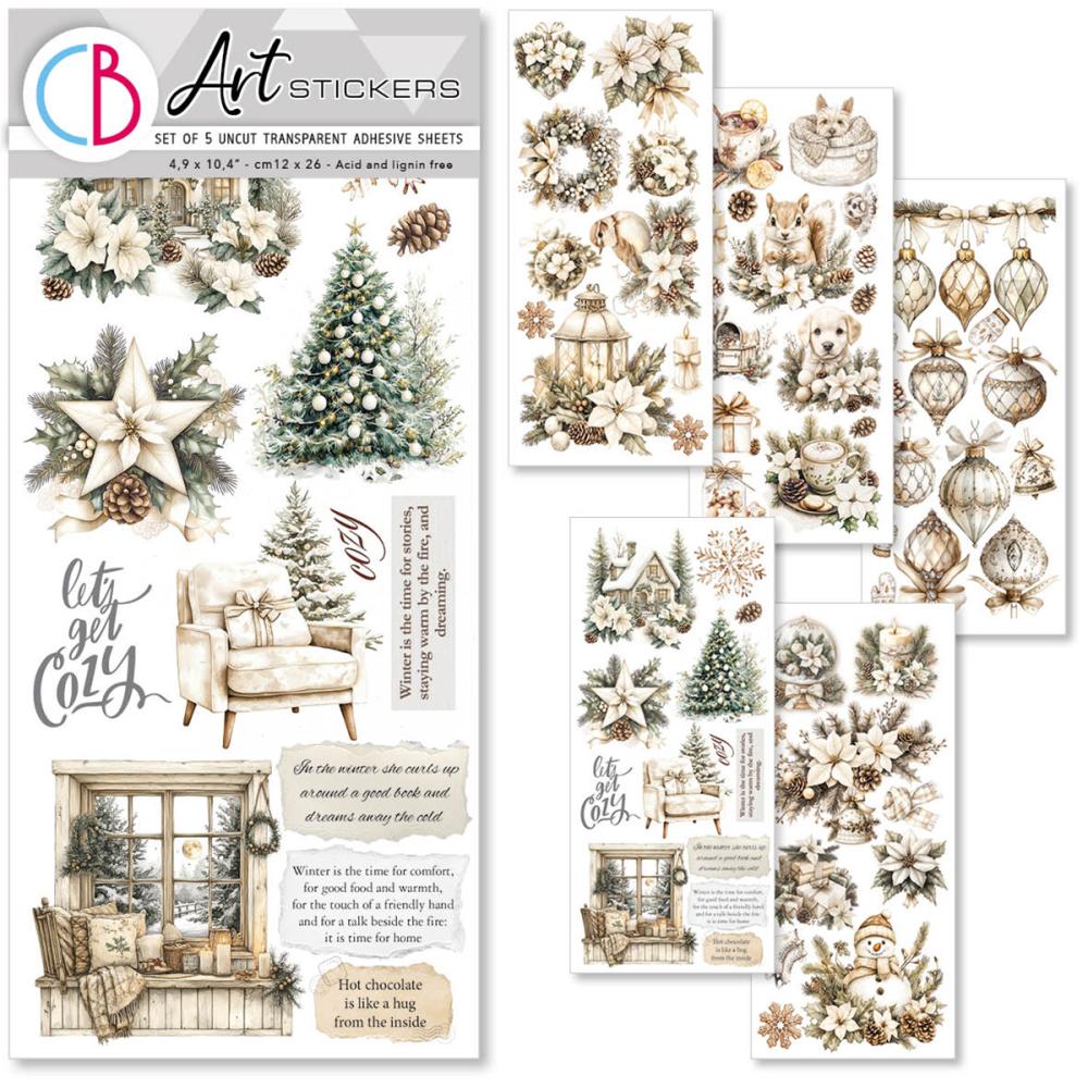 CBI004 Ciao Bella Winter Season Transparent Adhesive Sheets