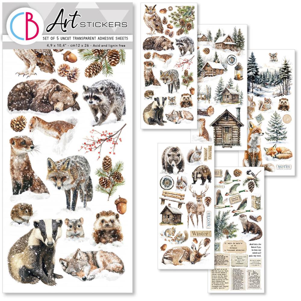 CBI006 Ciao Bella Forest Tales Transparent Adhesive Sheets