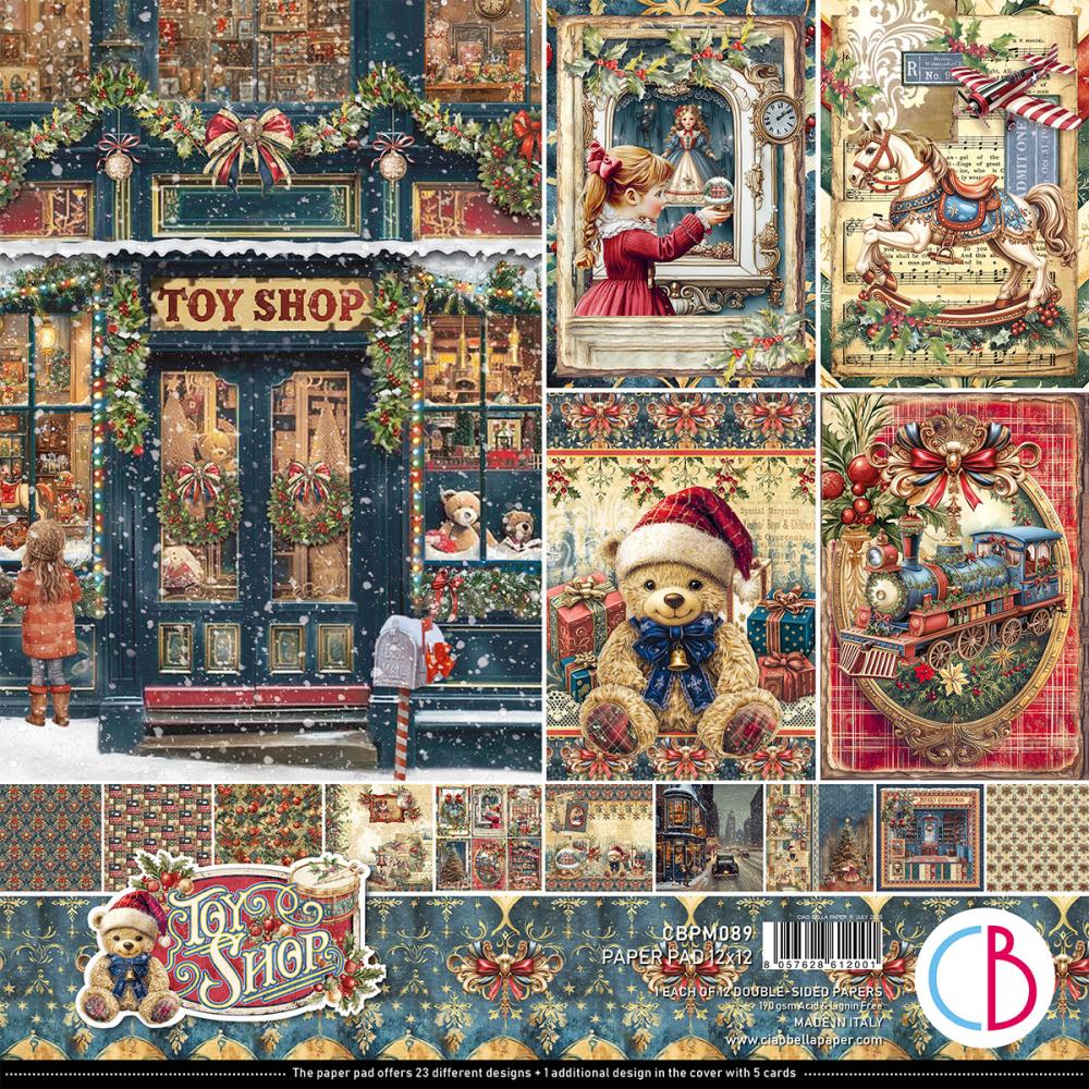 CBPM089 Ciao Bella Toy Shop 12x12 Inch Paper Pad