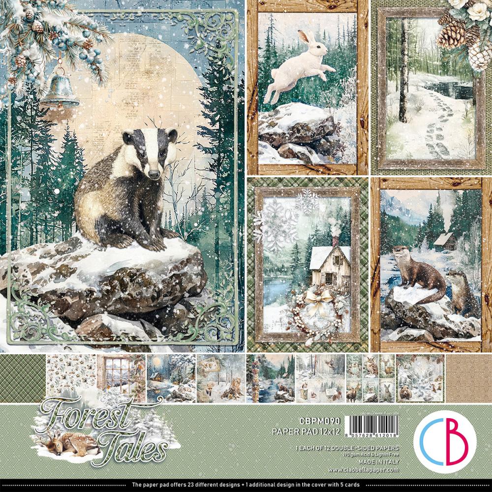 CBPM090 Ciao Bella Forest Tales 12x12 Inch Paper Pad