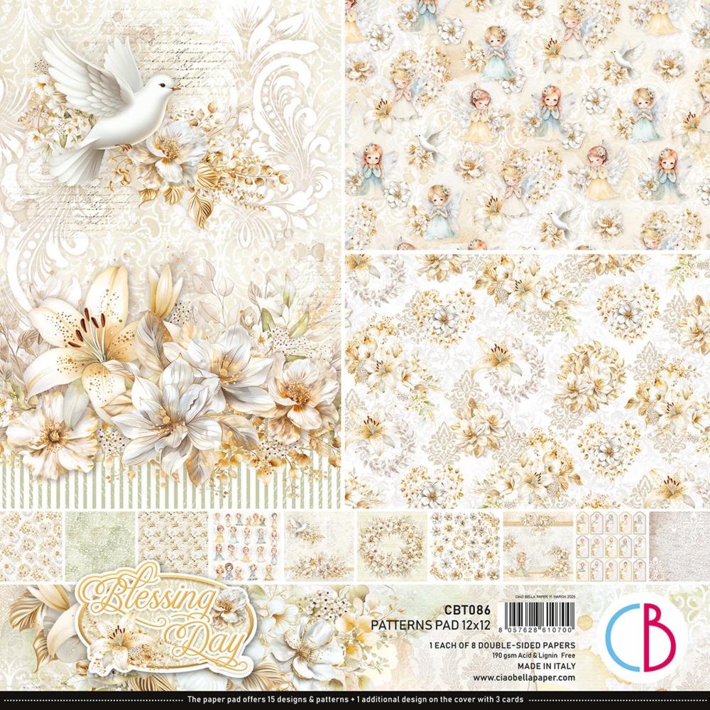 CBPT086 Ciao Bella Blessing Day 12x12 Patterns Pad