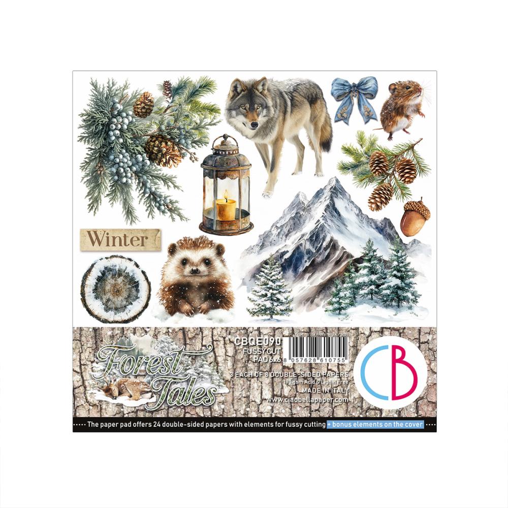 CBQE090 Ciao Bella Forest Tale 6x6 Fussy Cut Pad