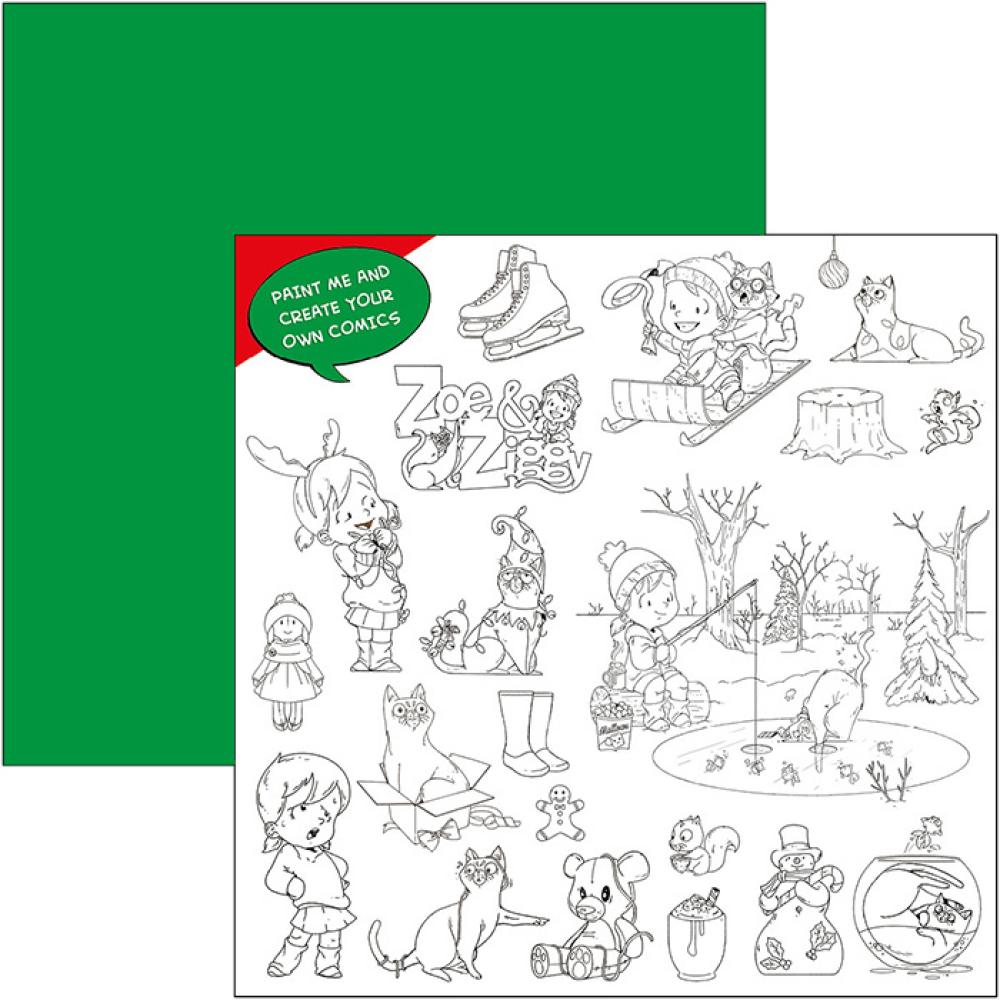 Ciao Bella 12x12 Patterns Pad Zig & Ziggy #CBT025