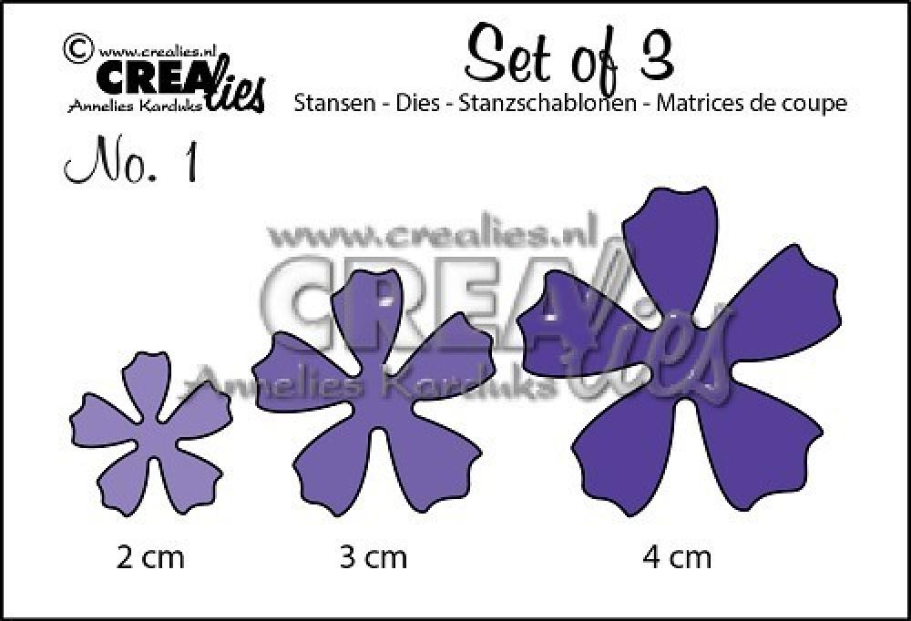 CREAlies Set of 3 Flowers no. 1 Fantasy Blume