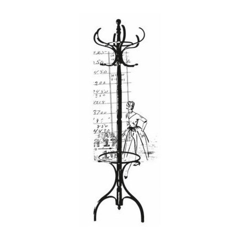 Kaiser Craft Clear Stamp - Coat Rack