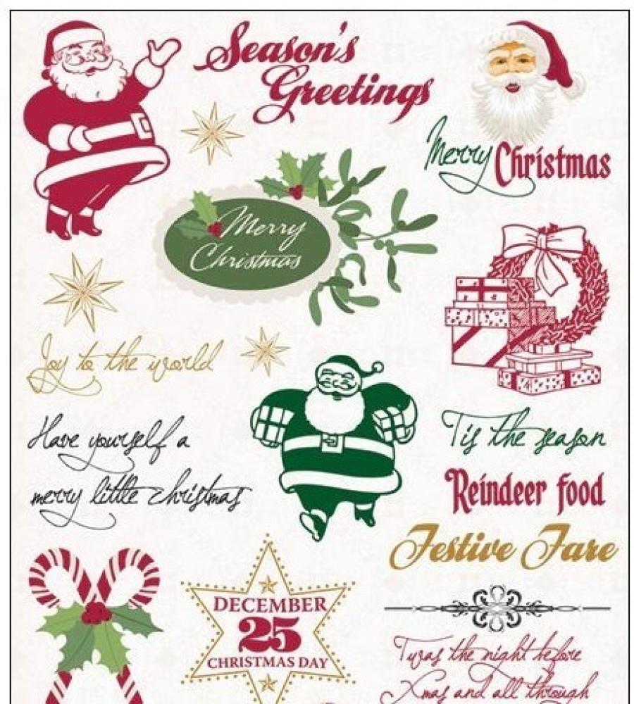 Christmas Cheer Rub-Ons 6 X12 Inch Sheet