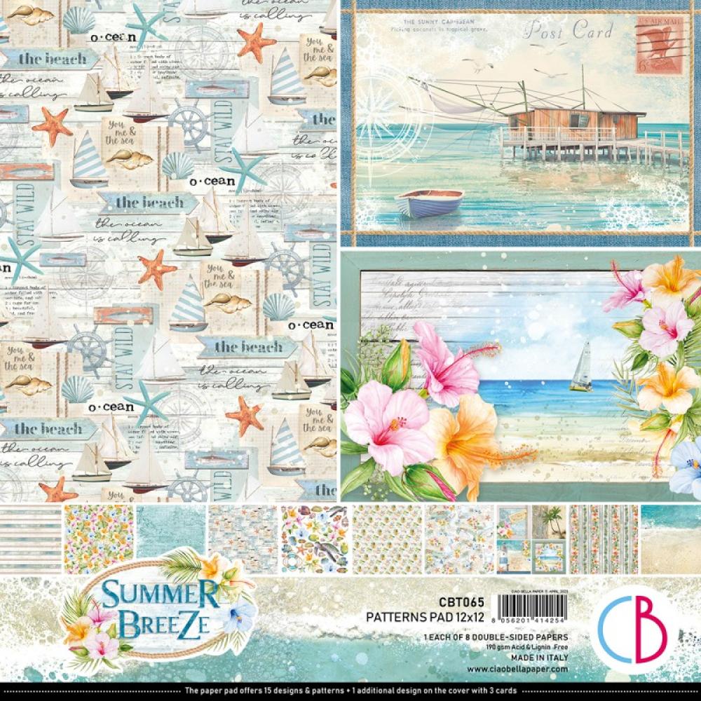 Ciao Bella 12x12 Patterns Pad Summer Breeze CBPT065