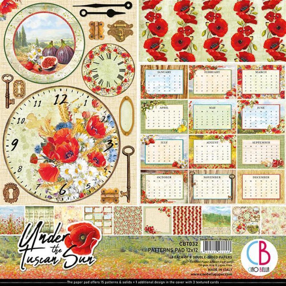 Ciao Bella 12x12 Patterns Pad Under the Tuscan Sun #CBT032
