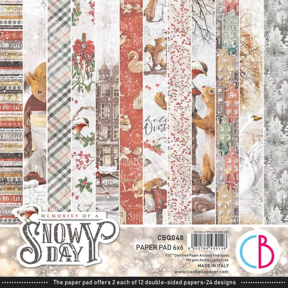 Ciao Bella 6x6 Paper Pad Memories of a Snowy Day #CBQ048