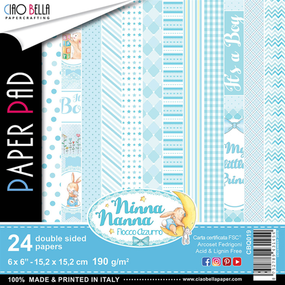 Ciao Bella 6x6 Paper Pad Ninna Nanna Boy #CBQ019