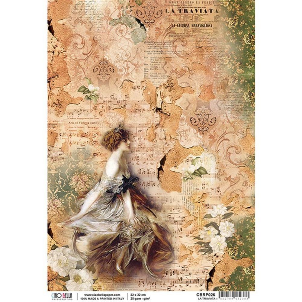 Ciao Bella A4 Rice Paper La Traviata #CBRP026_eingestellt