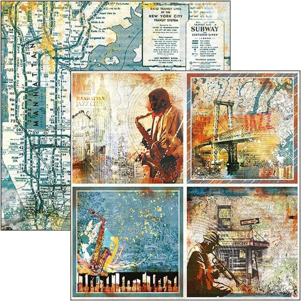 Ciao Bella Paper Sheet Blue Note Cards #CBSS147