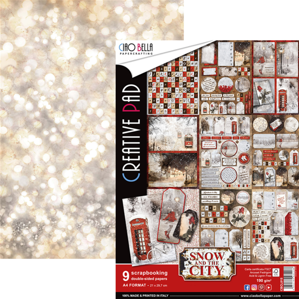 Ciao Bella Scrapbooking Creative Pad Snow and the City #CBCL015_eingestellt