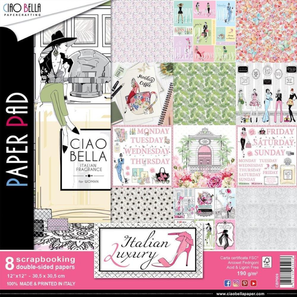 Ciao Bella Scrapbooking Paper Pad Italian Luxury #CBP009