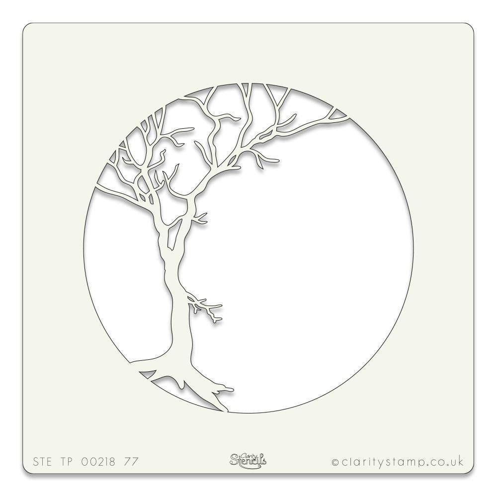 Claritystamp Art Stencil 7x7 Inch Winter Tree Aperture