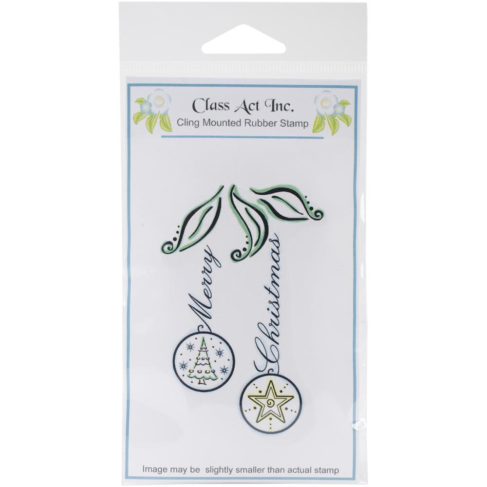 Class Act Inc. Cling Stamp Christmas Bulbs