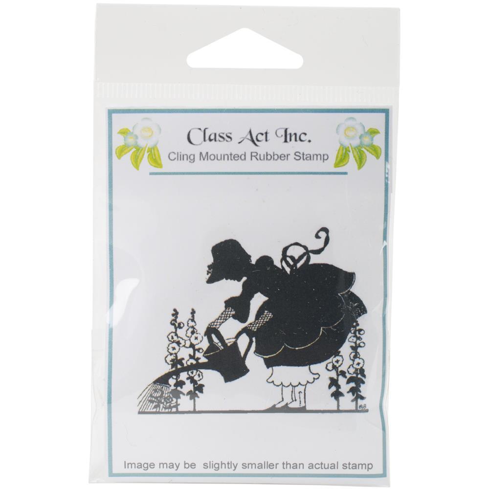 Class Act Inc. Cling Stamp Garden Girl