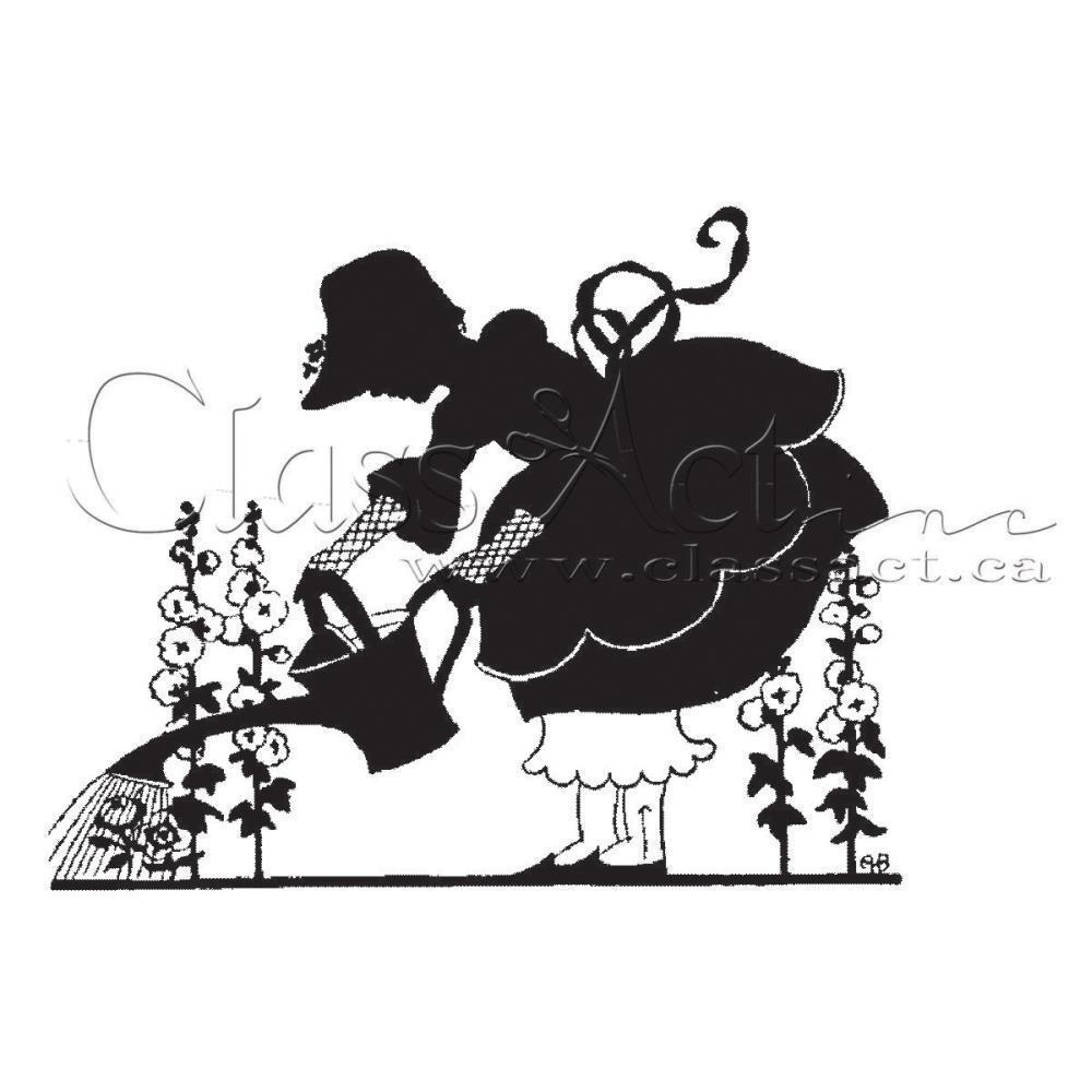 Class Act Inc. Cling Stamp Garden Girl